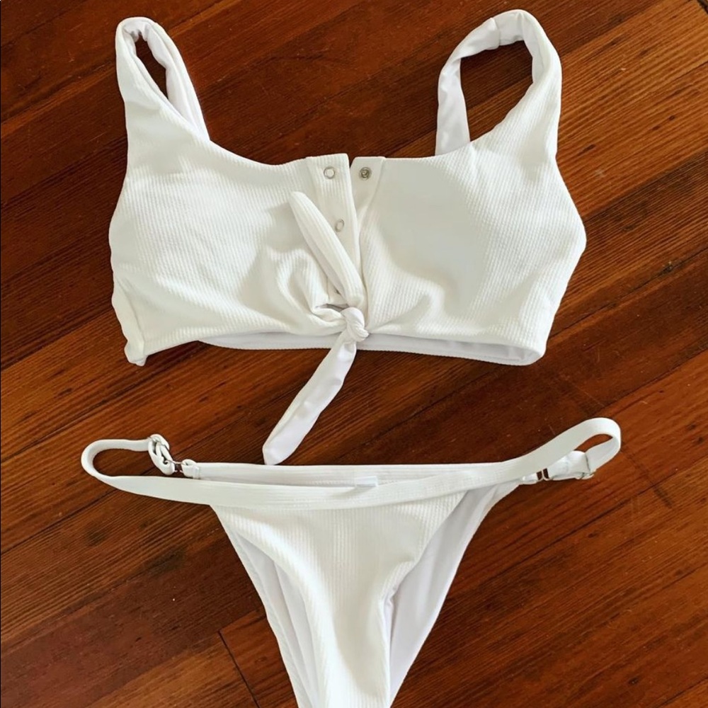 White button bikini